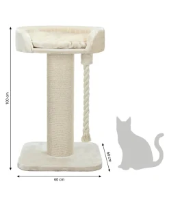 Trixie Kratzbaum XXL Klara, ca. B60/H100/T60 cm Creme Outlet