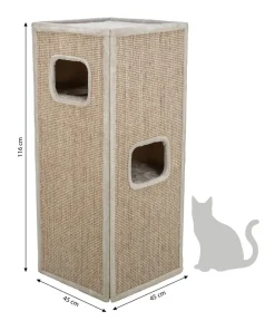 Trixie Kratzbäume & Kratzmöbel - Kratzturm Juno, , ca. B45/H116/T45 cm Grau