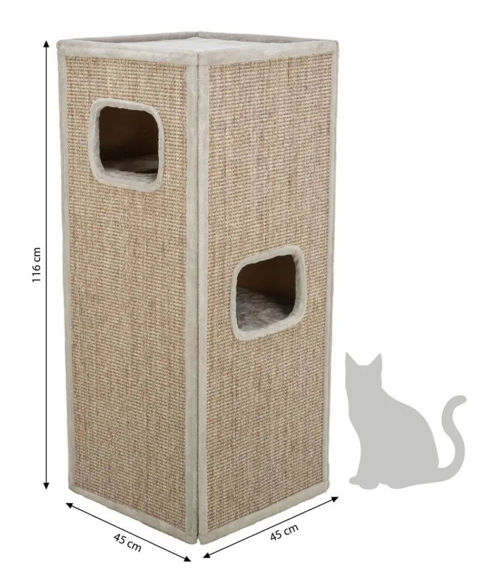 Trixie Kratzbäume & Kratzmöbel - Kratzturm Juno, , ca. B45/H116/T45 cm Grau