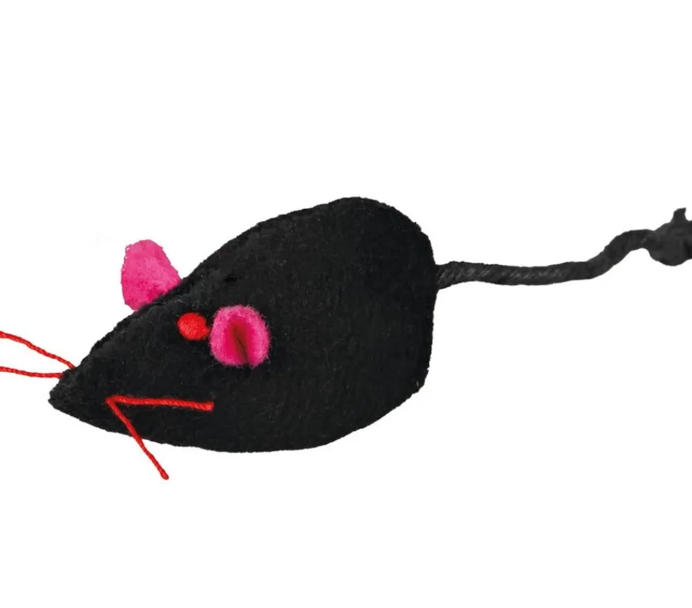 Trixie Katzenspielzeug > Mouse House, Set Plüschmäuse mit Katzenminze, 24-teilig