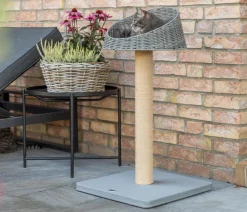 Trixie Kratzbäume & Kratzmöbel - Outdoor-Kratzbaum Amalia, ca. B48/H88/T48 cm Grau