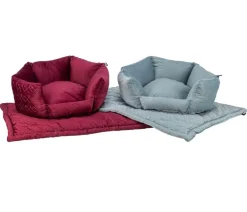 Trixie Hundebetten & Körbe|Katzenbetten & Katzenkissen - Tierbett Natalya, rund, ca. Ø50/H22 cm Dunkelrot