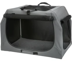 Trixie Hundetransportboxen|Hundebetten & Körbe - Transportbox Mobile Kennel Easy Grau