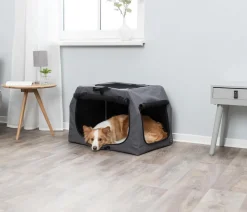 Trixie Hundetransportboxen|Hundebetten & Körbe - Transportbox Mobile Kennel Easy Grau
