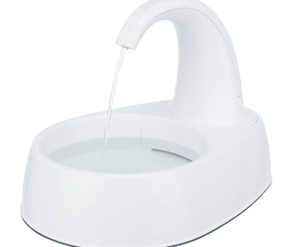 Trixie Hundenäpfe & Tränken|Trinkbrunnen - Trinkbrunnen Curved Stream, , 2,5 l Weiß