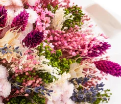 Dehner Trockenblumen > Trockenblumenbouquet Fantasy, lila