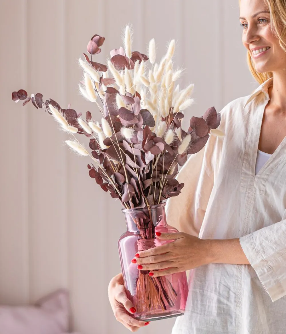 Dehner Trockenblumenbund Eukalyptus, Dunkelrot Discount