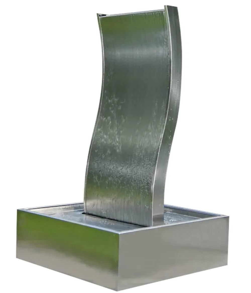 Ubbink Edelstahl-Gartenbrunnen Genova, ca. B60/H110/T60 cm Silber