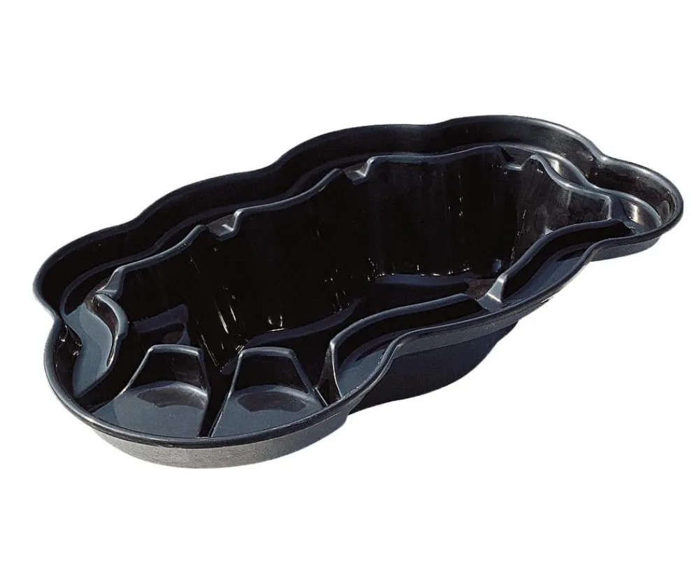 Ubbink GFK-Fertigteich Neptun V, ca. B420/H100/T240 cm, 3800 l Schwarz Clearance