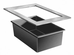 Ubbink HDPE-Fertigteich Quadra C3, ca. B118/H44/T78 cm, 365 l Schwarz New
