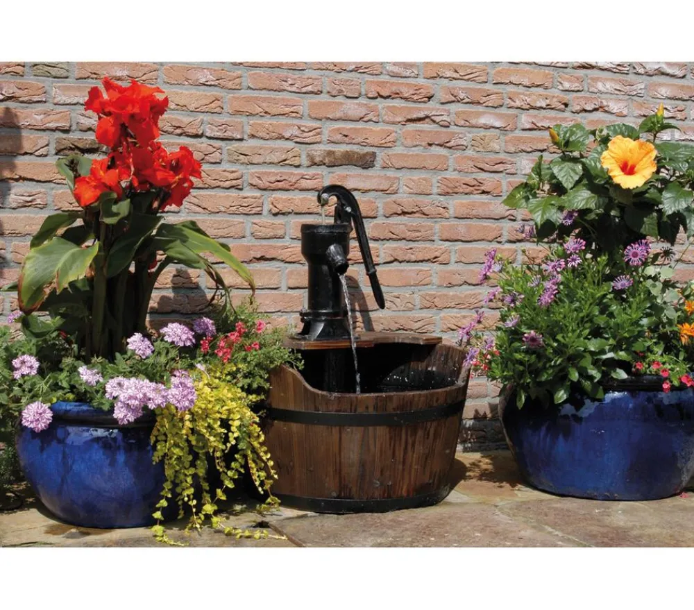 Ubbink Gartenbrunnen > Holz-Gartenbrunnen Newcastle, ca. Ø60/H75 cm