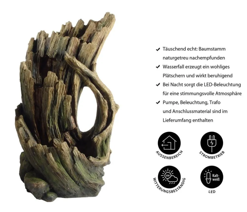 Ubbink Polyresin-Gartenbrunnen Mini-Wasserfall Alcamo, ca. B51/H78/T36 cm Discount