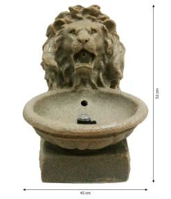 Ubbink Polyresin-Gartenbrunnen Basel, 38 x 45 x 52 cm Beige
