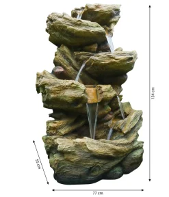Ubbink Gartenbrunnen > Polyresin-Gartenbrunnen Mini-Wasserfall Vernier, ca. B46/H78/T36 cm