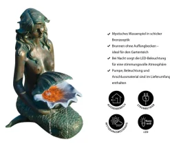 Ubbink Polyresin-Gartenbrunnen Oslo, 34 x 46 x 78 cm Bronze New