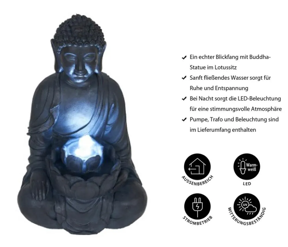 Ubbink Polyresin-Gartenbrunnen Acqua Arte Sungai, ca. H46 cm Outlet