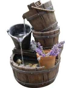 Ubbink Gartenbrunnen - Polyresin-Gartenbrunnen Halifax, ca. B34/H56,5/T38,5 cm Braun