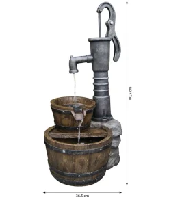 Ubbink Gartenbrunnen - Polyresin-Gartenbrunnen-Set Las Vegas, 42 x 36,5 x 80,5 cm