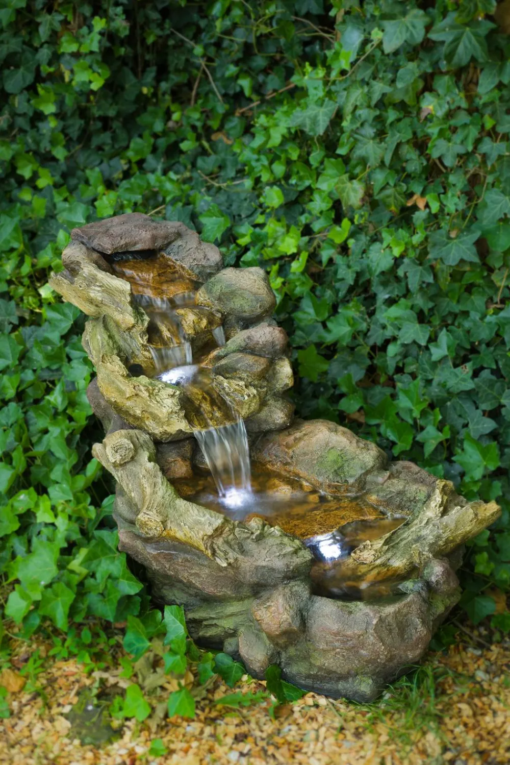 Ubbink Gartenbrunnen - Polyresin-Gartenbrunnen Wasserfall Aspen, ca. B50/H50/T105 cm