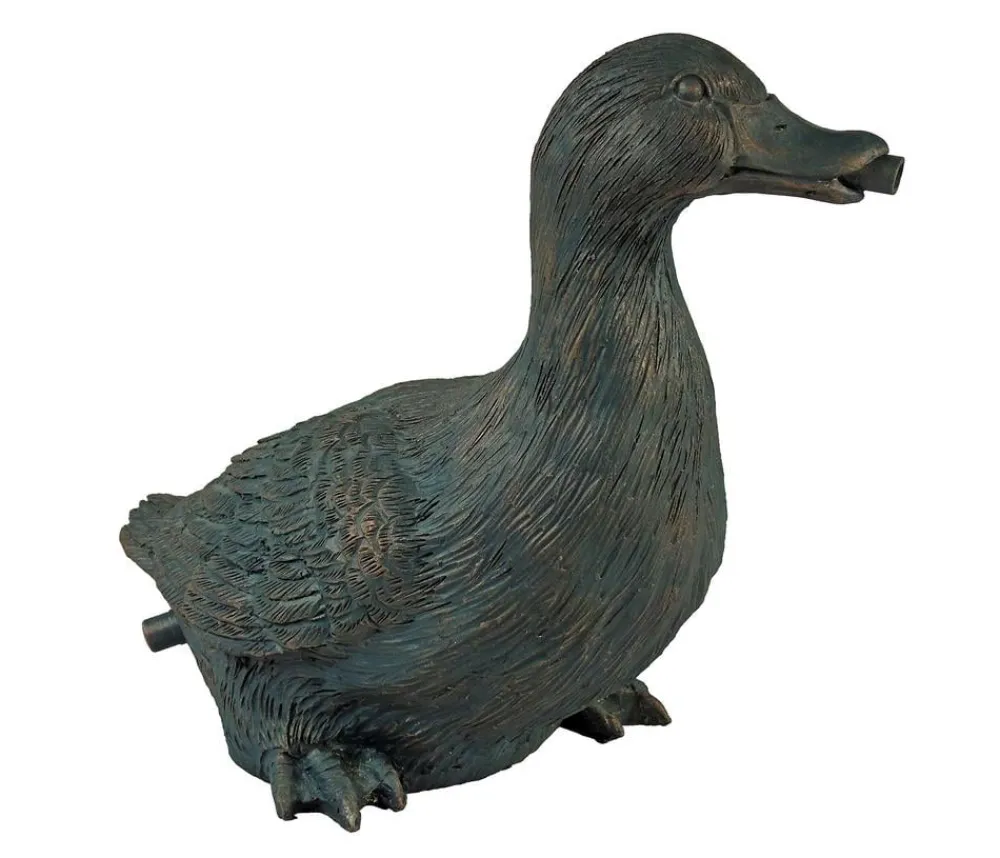 Ubbink Gartenbrunnen - Polyresin-Wasserspeier Ente, ca. B15/H24/T29 cm