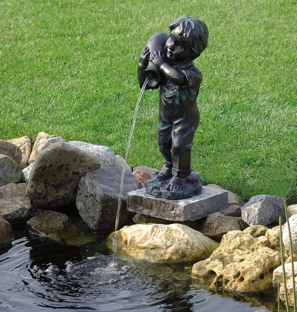 Ubbink Gartenteich·Teichzubehör & Teichpflege|Teichzubehör & Teichpflege > Polystone-Wasserspeier Yannick, ca. B20/H48/T17 cm
