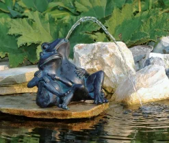 Ubbink Polystone-Wasserspeier zwei Frösche, ca. B25,5/H20/T19 cm Clearance