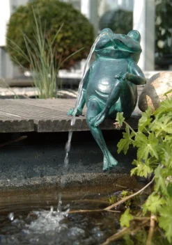 Ubbink Gartenteich·Teichzubehör & Teichpflege|Teichzubehör & Teichpflege - Polystone-Wasserspeier Frosch, ca. B20/H23/T15 cm