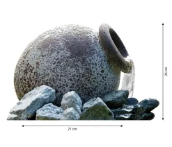 Ubbink Gartenbrunnen > Terrakotta-Gartenbrunnen Orange, 31 x 21 x 26 cm
