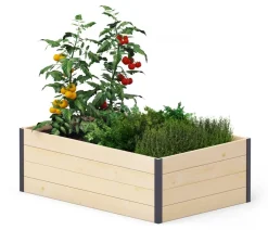 upyard Hochbeete & Frühbeete - Holz-Hochbeet GardenBox I-Box, ca. B120/H40/T80 cm Schwarz
