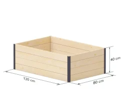 upyard Hochbeete & Frühbeete > Holz-Hochbeet GardenBox I-Box, ca. B120/H40/T80 cm
