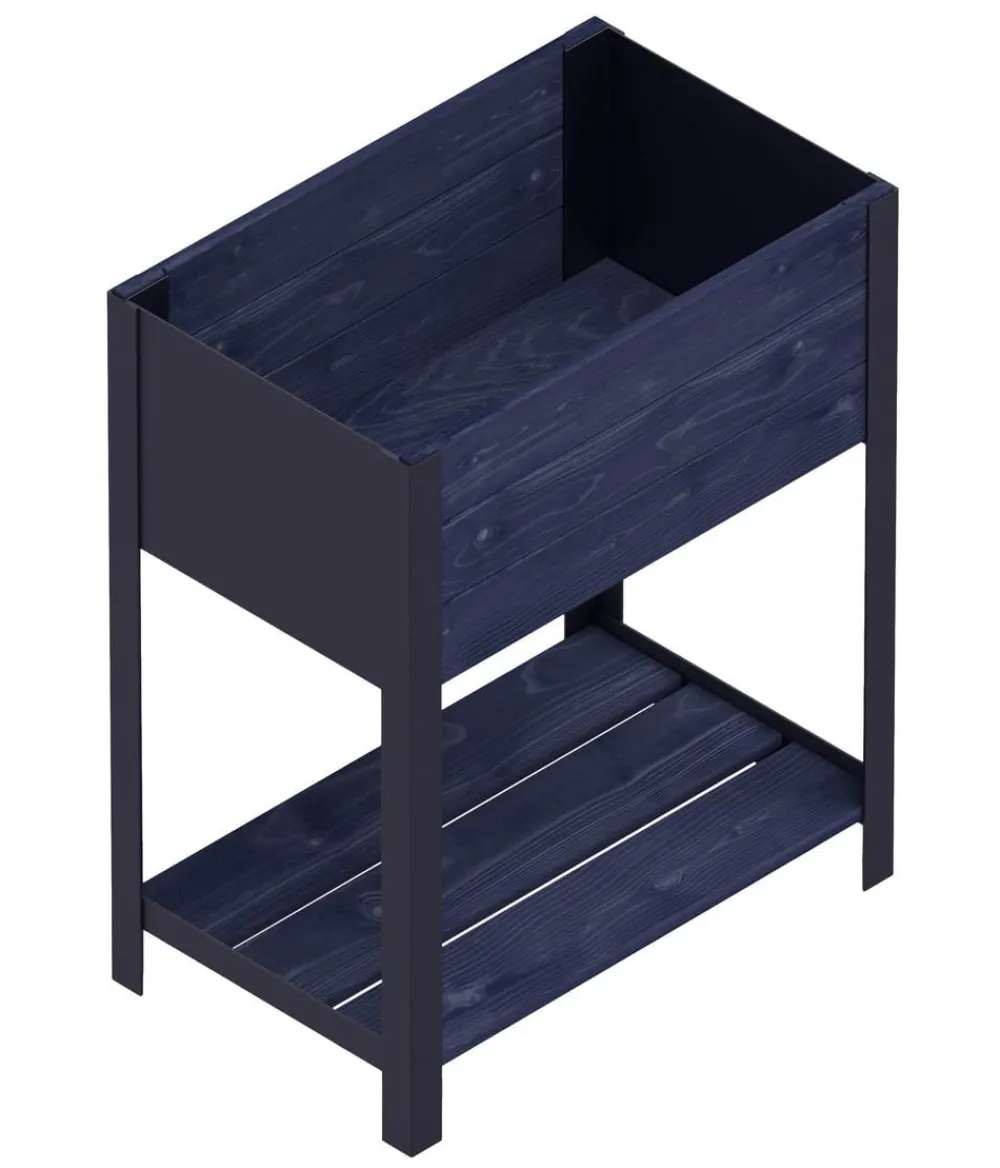 upyard Hochbeete & Frühbeete > Holz-Pflanzkasten ModernBox mit Ablage, ca. B58/H72/T36 cm