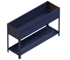 upyard Hochbeete & Frühbeete - Holz-Pflanzkasten ModernBox mit Ablage, ca. B118/H72/T36 cm Schwarz