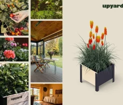 upyard Holz-Pflanzkasten ModernBox, ca. B36/H32/T36 cm Natur New
