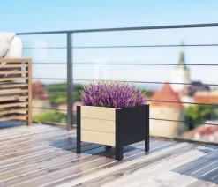 upyard Holz-Pflanzkasten ModernBox, ca. B36/H32/T36 cm Natur New