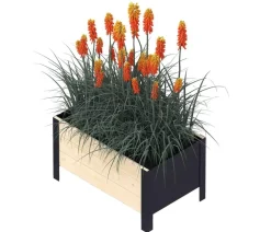 upyard Holz-Pflanzkasten ModernBox, ca. B58/H32/T36 cm Natur Clearance