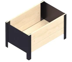 upyard Holz-Pflanzkasten ModernBox, ca. B58/H32/T36 cm Natur Clearance