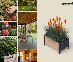 upyard Pflanzkübel & Blumenkästen|Hochbeete & Frühbeete - Holz-Pflanzkasten ModernBox, ca. B58/H32/T36 cm Braun