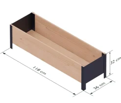 upyard Pflanzkübel & Blumenkästen|Hochbeete & Frühbeete > Holz-Pflanzkasten ModernBox, ca. B118/H32/T36 cm