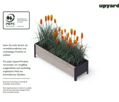 upyard Holz-Pflanzkasten ModernBox, ca. B118/H32/T36 cm Grau Discount