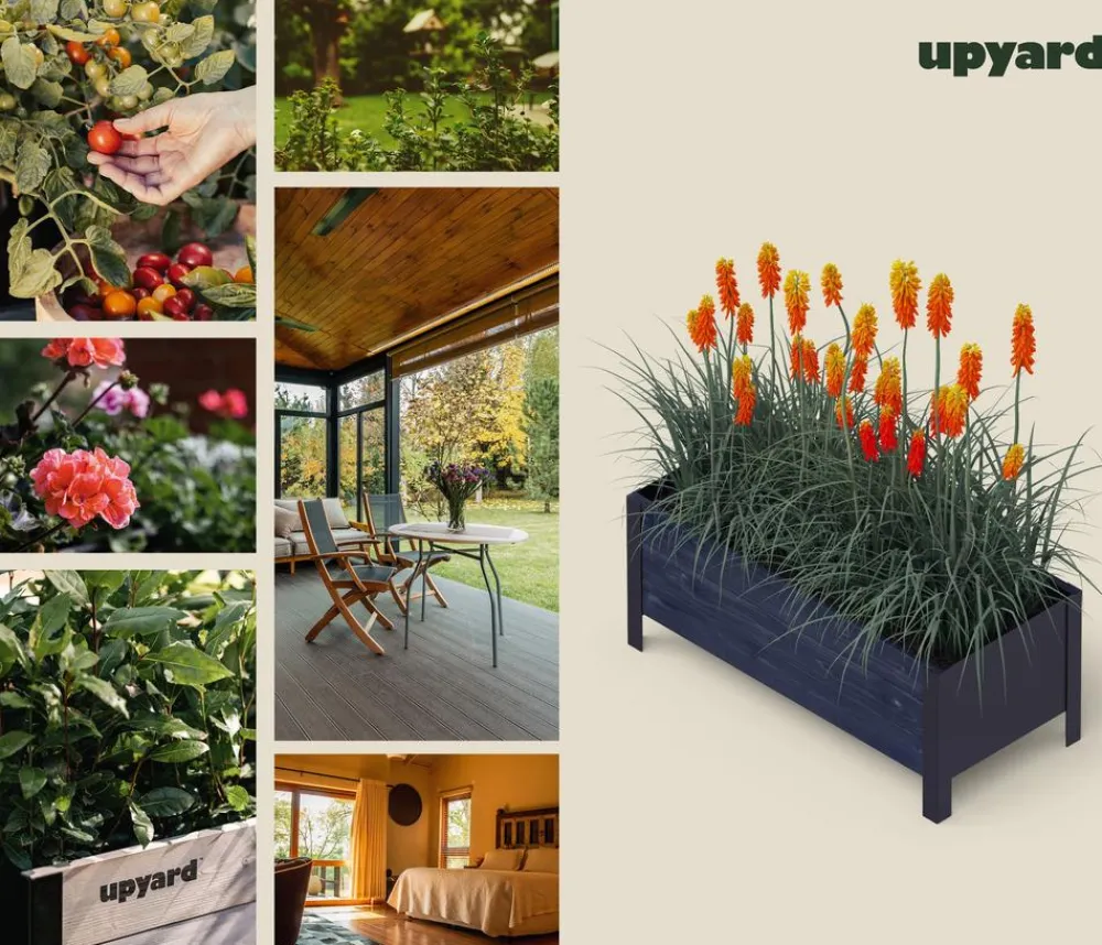 upyard Pflanzkübel & Blumenkästen|Hochbeete & Frühbeete - Holz-Pflanzkasten ModernBox, ca. B78/H32/T36 cm Schwarz