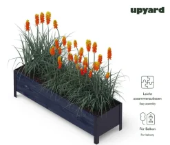upyard Pflanzkübel & Blumenkästen|Hochbeete & Frühbeete - Holz-Pflanzkasten ModernBox, ca. B118/H32/T36 cm Schwarz