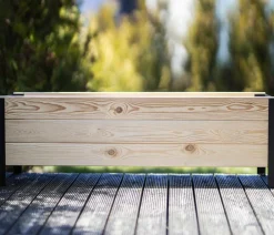upyard Pflanzkübel & Blumenkästen|Hochbeete & Frühbeete - Holz-Pflanzkasten ModernBox, ca. B118/H32/T36 cm Natur