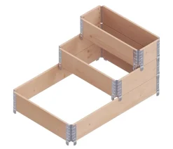 upyard Holz-Stufenbeet, Variante 2, ca. B120/H58,5/T80 cm Braun