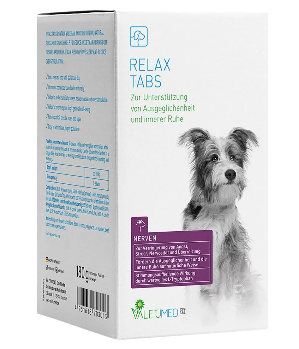 VALETUMED Nahrungsergänzung Für Tiere|Nahrungsergänzung Hund > Ergänzungsfutter für Hunde Relax Tabs, 180 g