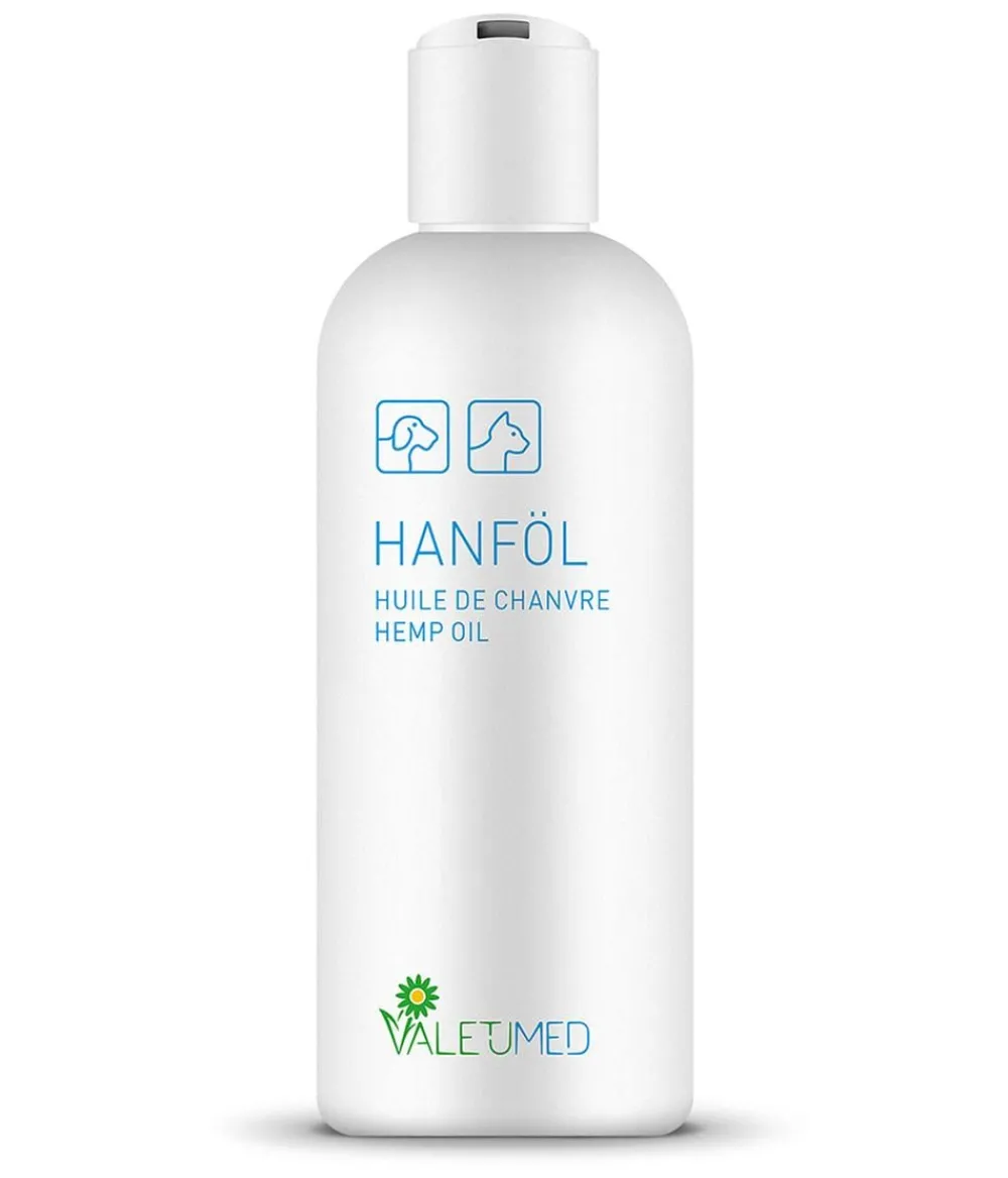 VALETUMED Nahrungsergänzung Für Tiere|Nahrungsergänzung Hund - Ergänzungsfutter für Hunde & Katzen Hanföl, 100 ml