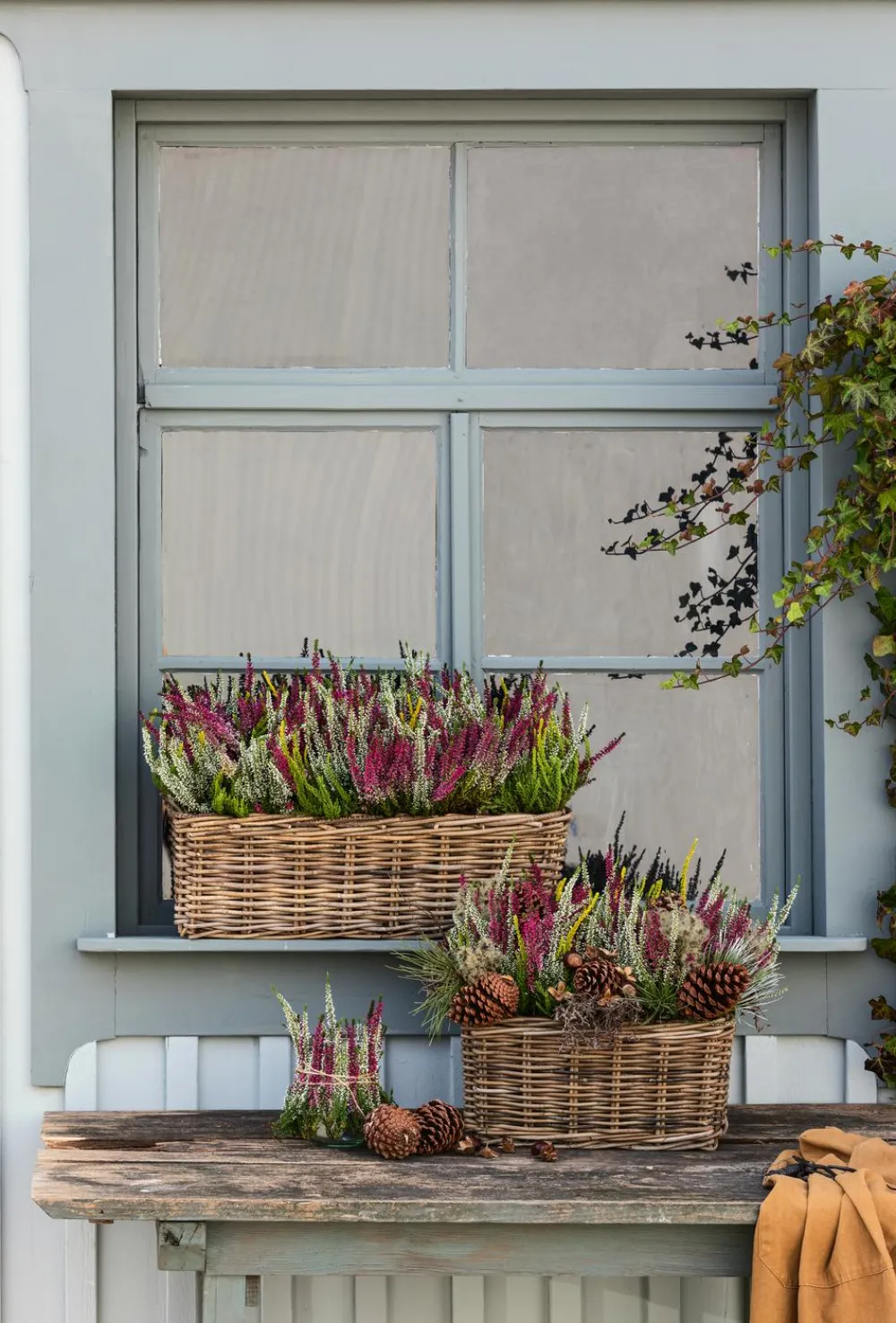 Van der Leeden Rattan-Pflanzkasten, braun Clearance