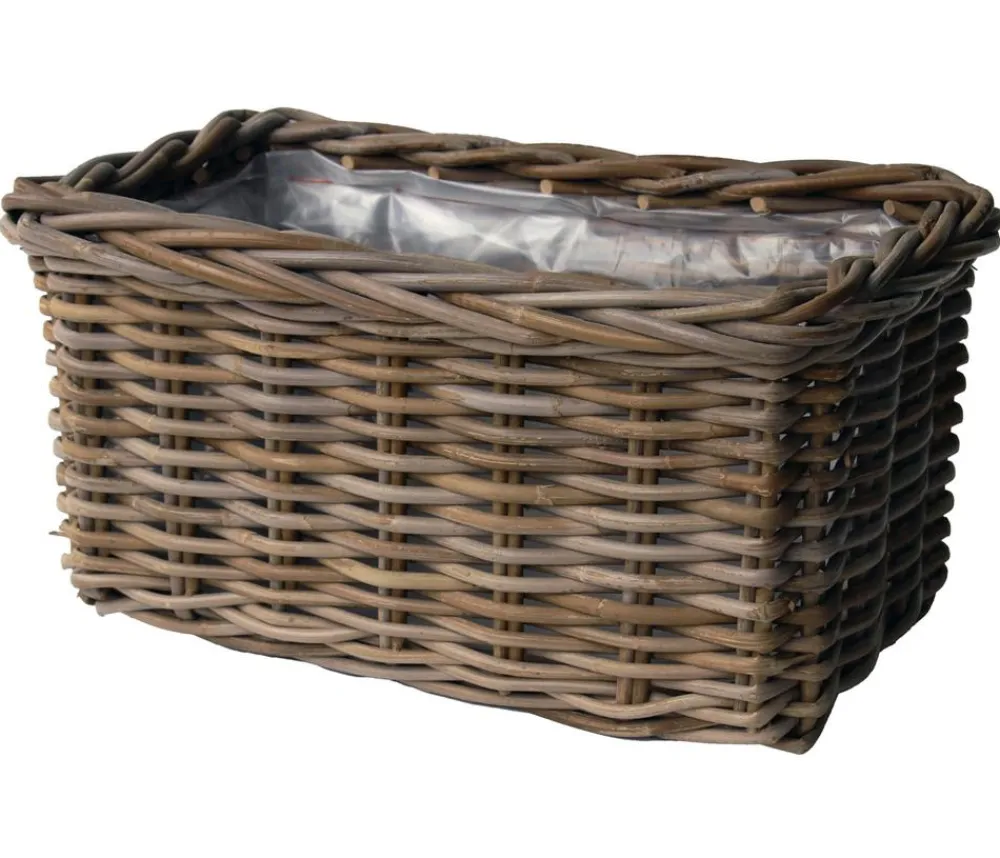 Van der Leeden Rattan-Pflanzkasten, braun Clearance