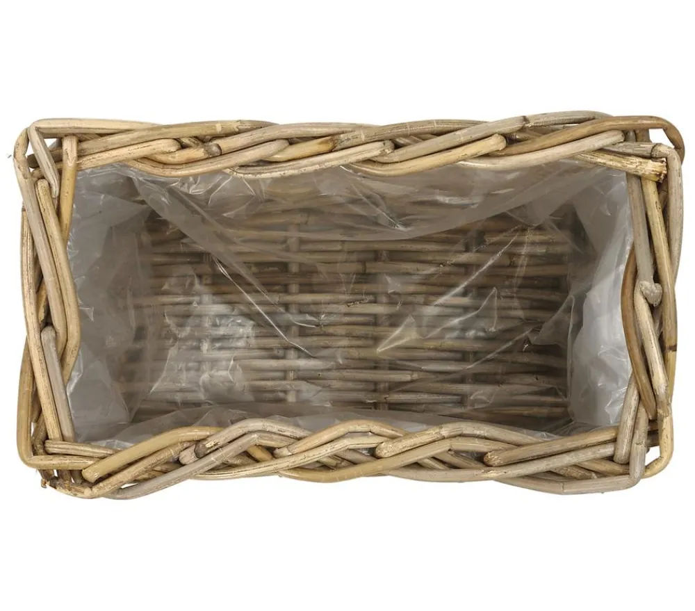 Van der Leeden Pflanzkübel & Blumenkästen - Rattan-Pflanzkasten, braun