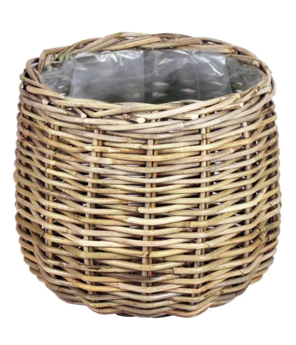 Van der Leeden Blumentöpfe & Übertöpfe > Rattan-Topf, rund,