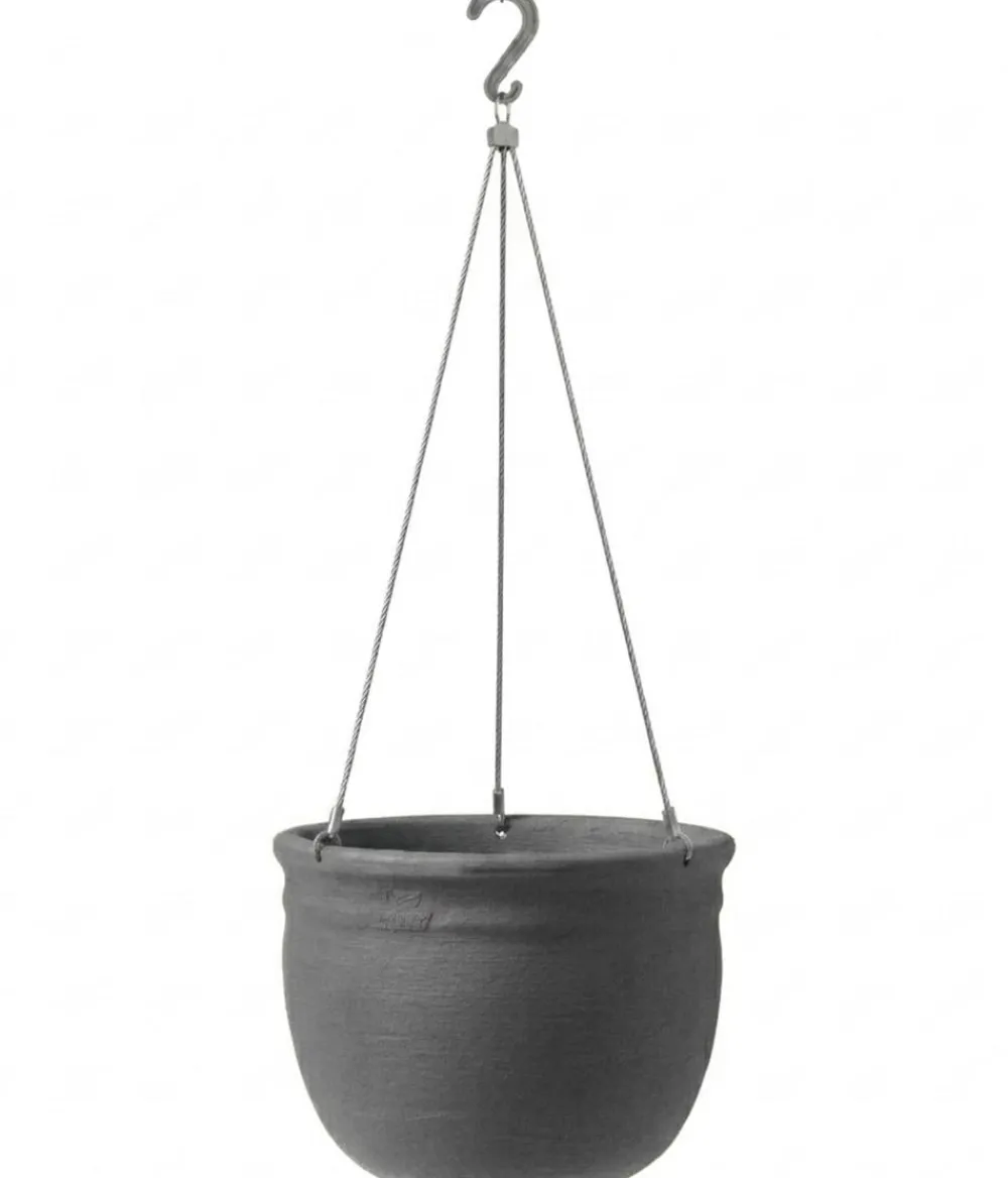 Vasar Kunststoff-Hängeampel, Ø 25 cm Dunkelgrau Discount